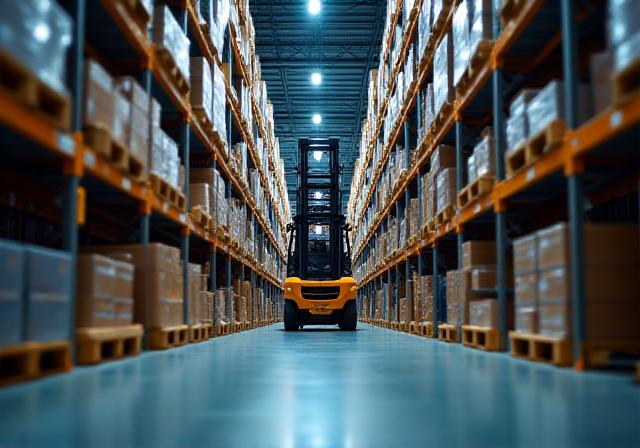 Professional forklift operations in our gated facility